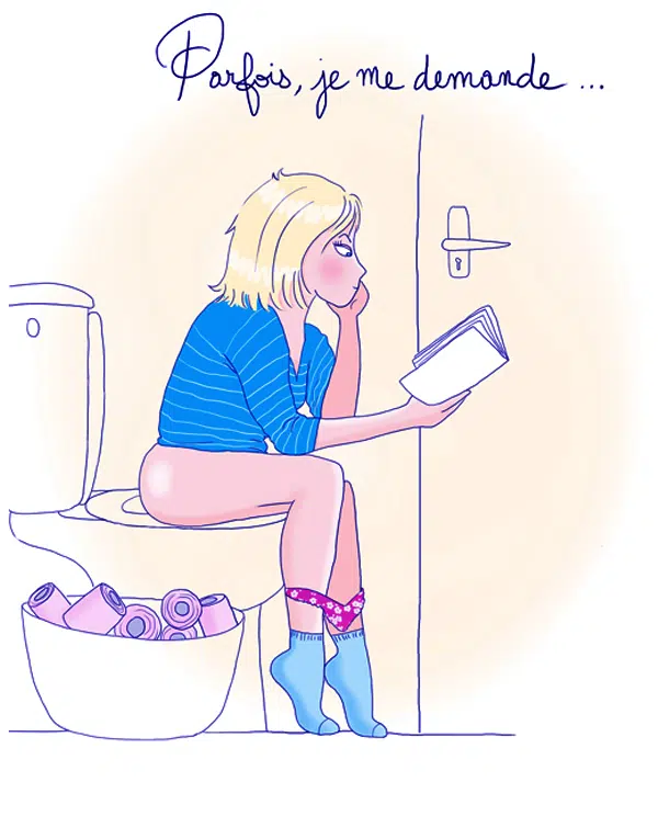 Petula Rocher illustratrice illustration toilette toilet