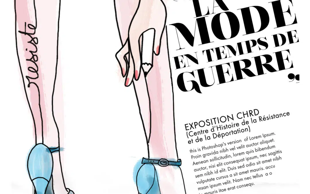 Petula rocher Affiche pour le CHRD "La mode en temps de guerre"
