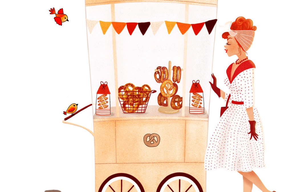 Petula Rocher illustratrice illustration geneve New York bretzels food food truck
