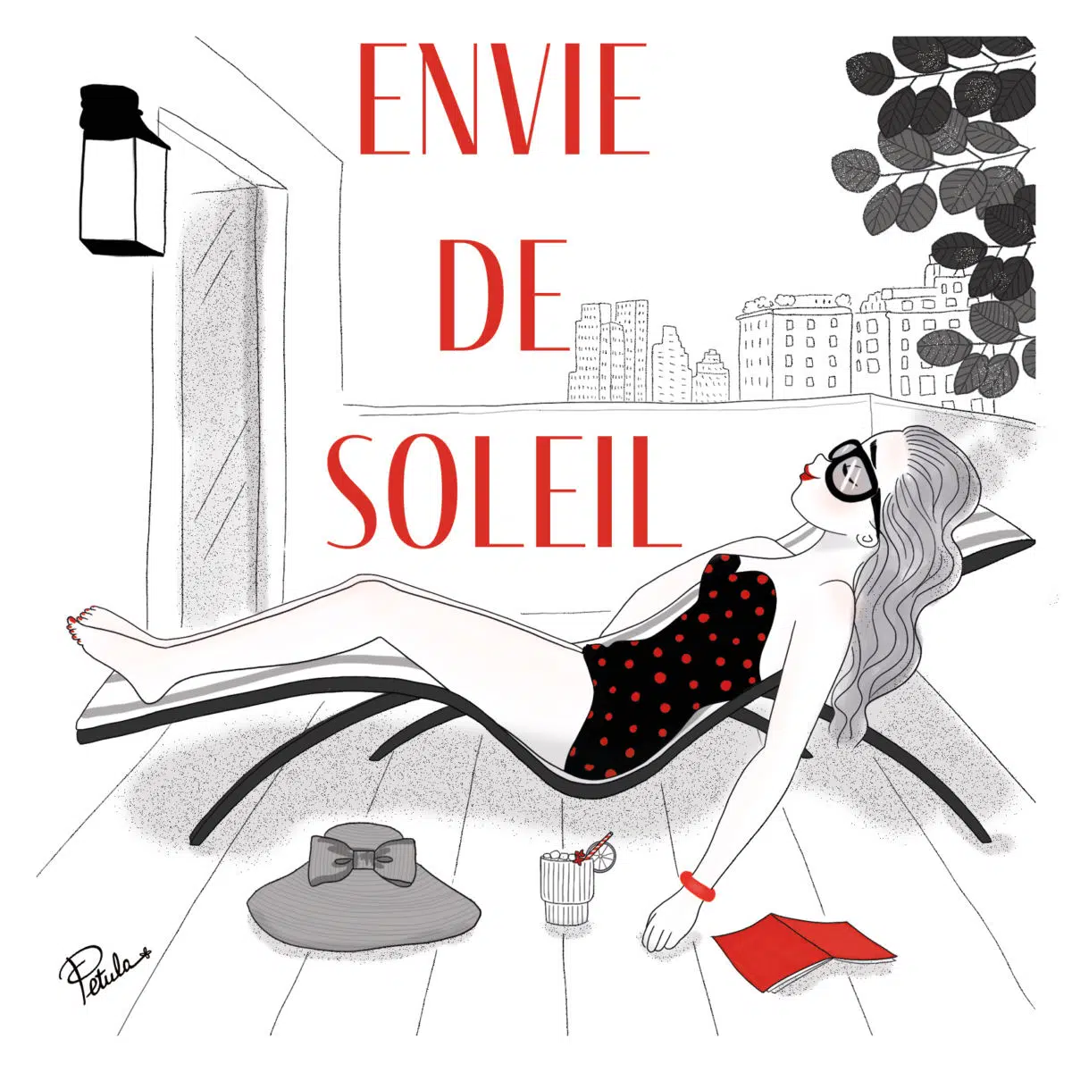 Petula Rocher illustration soleil farniente dolce vita Suisse Vaud suisse romande